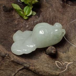 Giadeite Grigio verde naturale da 29.81 ct, Taglio a fantasia, Traslucido