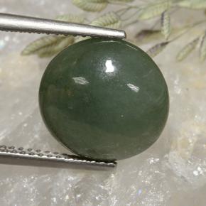 Giadeite naturale verde da 6,91 ct, taglio rotondo, traslucido