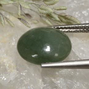 Giadeite naturale verde da 6,91 ct, taglio rotondo, traslucido