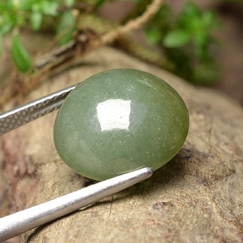 Giadeite naturale verde da 9,18 ct, taglio rotondo, traslucido