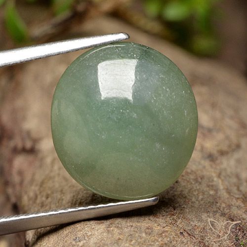 7.87ct Naturale Medium Light Green Giadeite, Ovale, Traslucido
