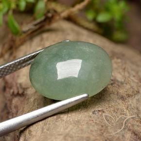 Giadeite Medium Light Green naturale da 7.87 ct, Ovale, Traslucido