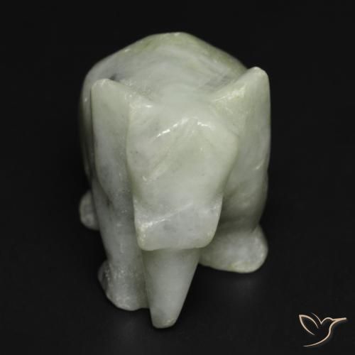 Giadeite naturale verde da 59,96 ct, forma fantasia, opaco