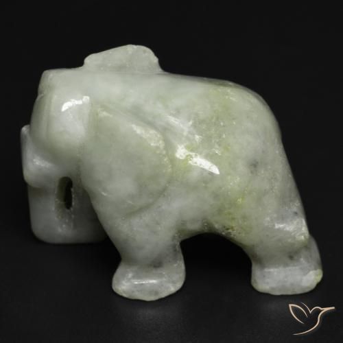 Giadeite naturale verde da 59,96 ct, forma fantasia, opaco