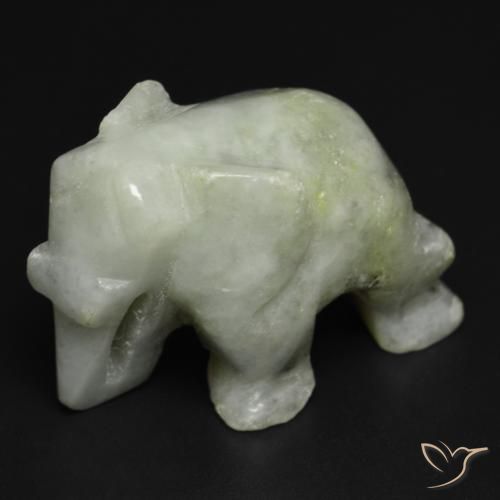 Giadeite naturale verde da 59,96 ct, forma fantasia, opaco