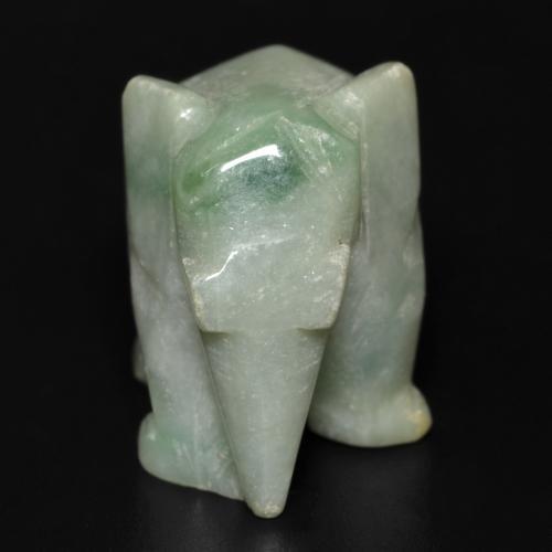 Giadeite Verde muschio chiaro naturale da 68.58 ct, Forma fantasia, Opaco