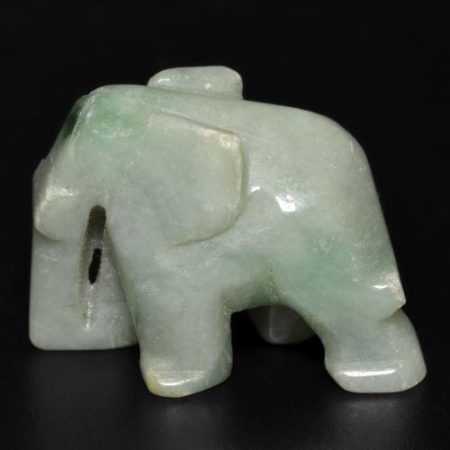 Giadeite Verde muschio chiaro naturale da 68.58 ct, Forma fantasia, Opaco