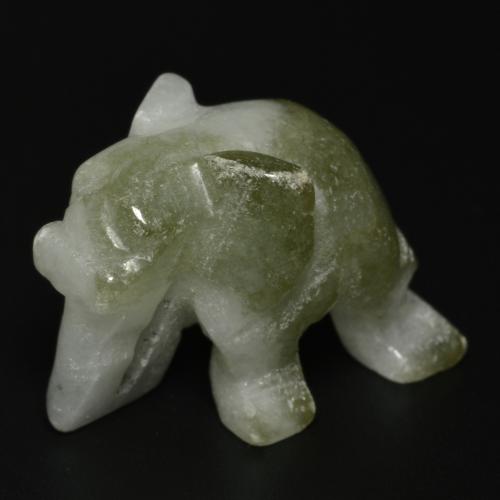 Giadeite naturale verde da 55,46 ct, forma fantasia, opaco