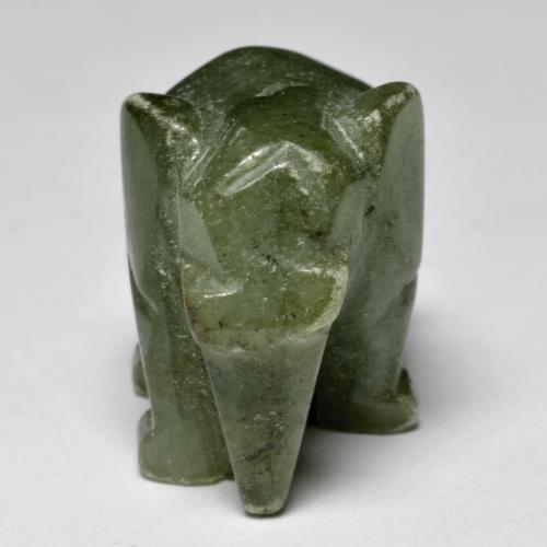 Giadeite naturale verde da 52,61 ct, forma fantasia, opaco
