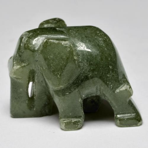 Giadeite naturale verde da 52,61 ct, forma fantasia, opaco