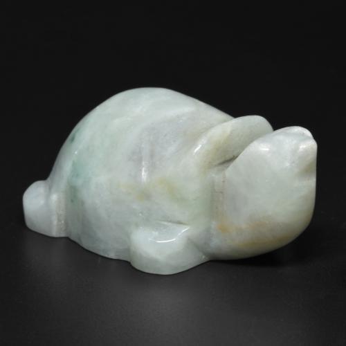 Giadeite naturale verde da 117,18 ct, forma fantasia, opaco