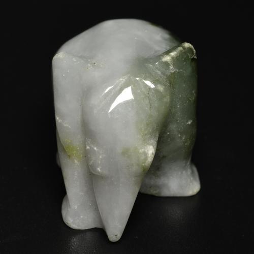Giadeite naturale verde da 65,91 ct, forma fantasia, opaco