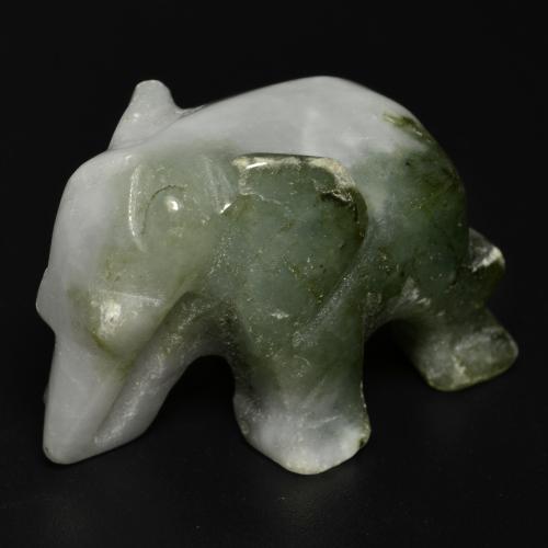 Giadeite naturale verde da 65,91 ct, forma fantasia, opaco