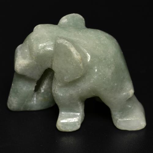 Giadeite Grigio verde naturale da 55.46 ct, Forma fantasia, Opaco