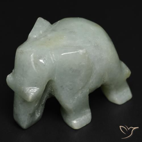 Giadeite naturale verde da 59,48 ct, forma fantasia, opaco