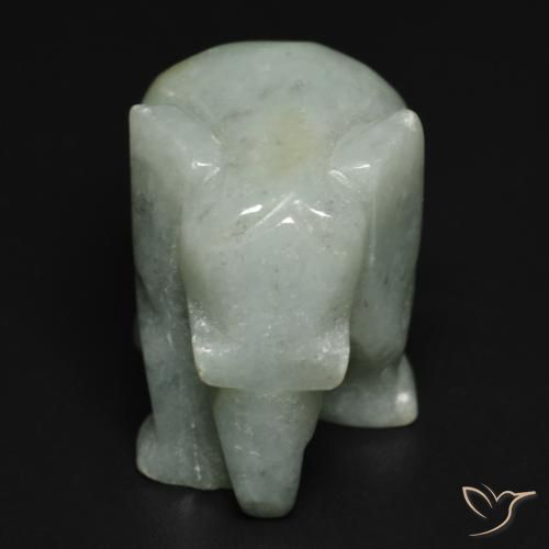 Giadeite naturale verde da 59,48 ct, forma fantasia, opaco