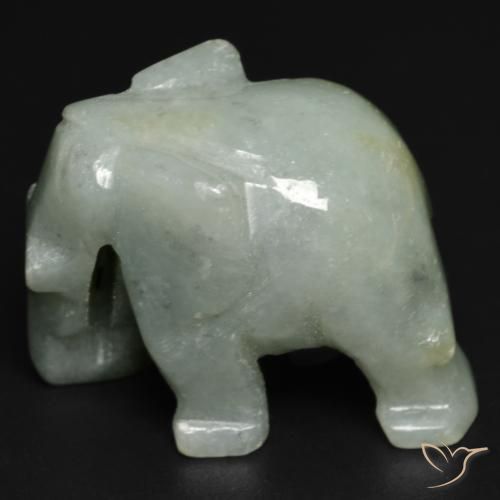 Giadeite naturale verde da 59,48 ct, forma fantasia, opaco