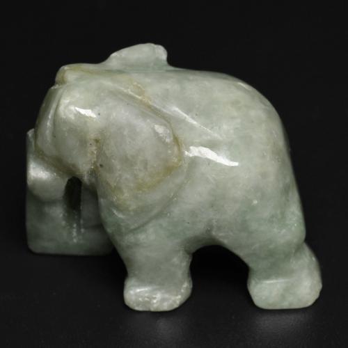 Giadeite naturale verde da 64,53 ct, forma fantasia, opaco