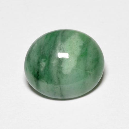 Giadeite naturale verde da 3,97 ct, taglio ovale, opaco