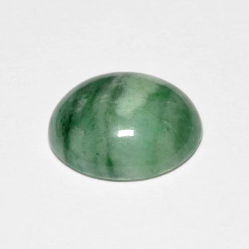 Giadeite naturale verde da 3,97 ct, taglio ovale, opaco