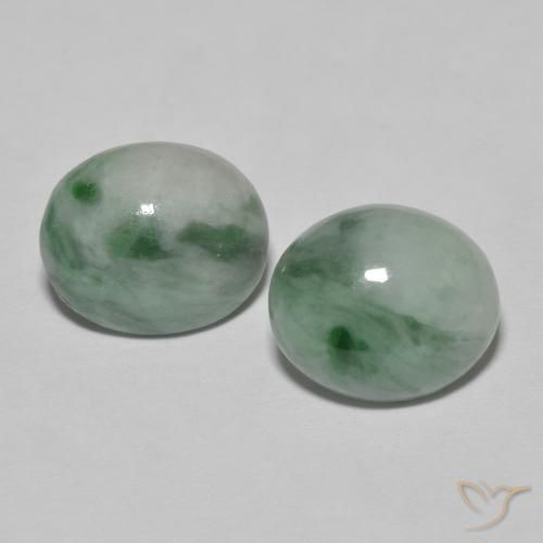 Gemme di Giadeite Medium Light Green naturale da 9.78 ct, Ovale, Opaco