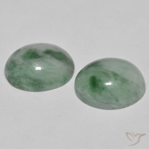 Gemme di Giadeite Medium Light Green naturale da 9.78 ct, Ovale, Opaco