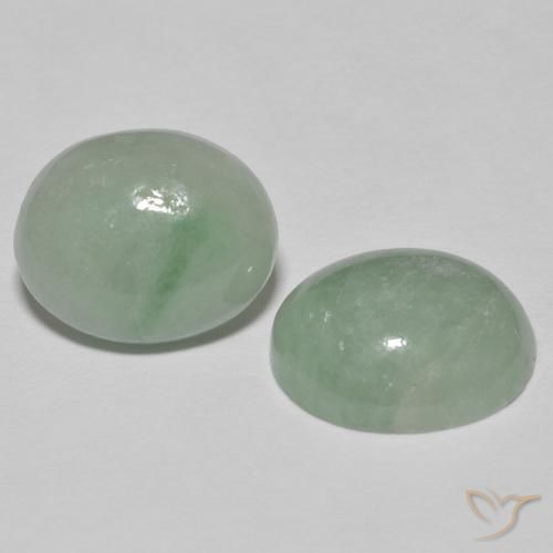 10.08ctw Naturale Medium Light Green Giadeite, Ovale, Opaco