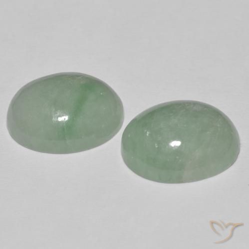 Gemme di Giadeite Medium Light Green naturale da 10.08 ct, Ovale, Opaco