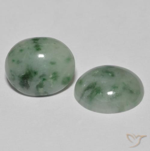 Gemme di Giadeite Verde grigiastro naturale da 7.79 ct, Ovale, Opaco