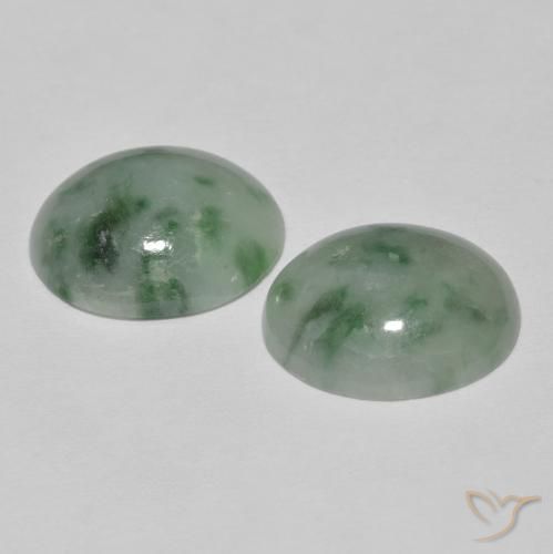 Gemme di Giadeite Verde grigiastro naturale da 7.79 ct, Ovale, Opaco