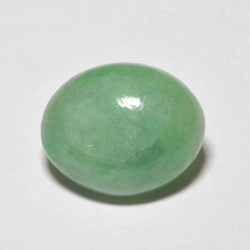 Giadeite naturale verde da 5,09 ct, taglio ovale, opaco