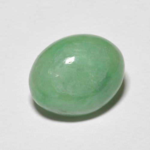 Giadeite naturale verde da 5,09 ct, taglio ovale, opaco
