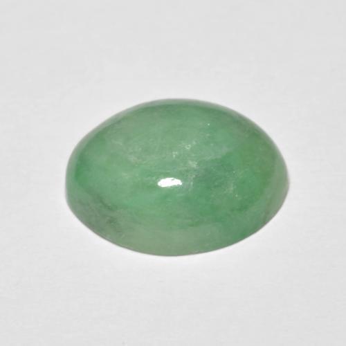 Giadeite naturale verde da 5,09 ct, taglio ovale, opaco