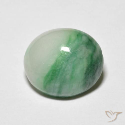 4.12ct Naturale Menta verde Giadeite, Ovale, Opaco