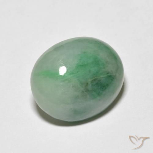 Giadeite Verde chiaro naturale da 5.23 ct, Ovale, Opaco