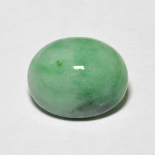 Giadeite naturale verde da 4,94 ct, taglio ovale, opaco