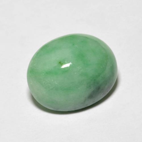 Giadeite naturale verde da 4,94 ct, taglio ovale, opaco