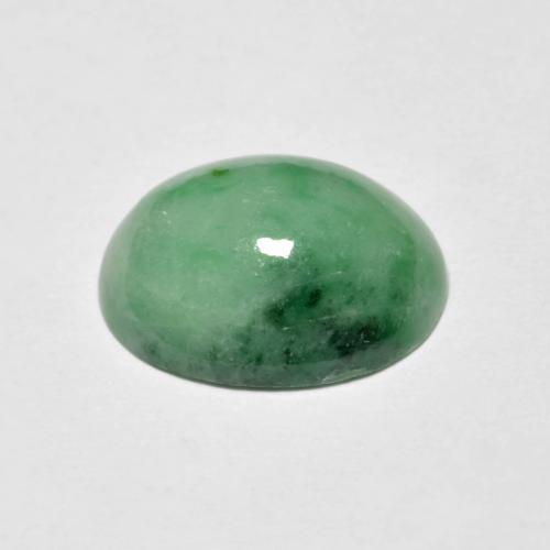 Giadeite naturale verde da 4,94 ct, taglio ovale, opaco