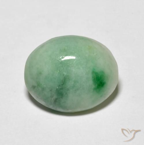 4.95ct Naturale Verde chiaro Giadeite, Ovale, Opaco