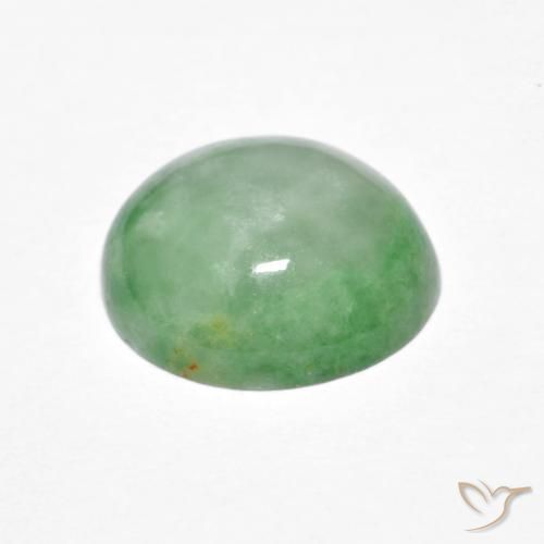 Giadeite Bianco Verde naturale da 4.30 ct, Ovale, Opaco