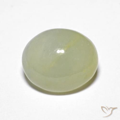 4.62ct Naturale Verde medio Giadeite, Ovale, Traslucido