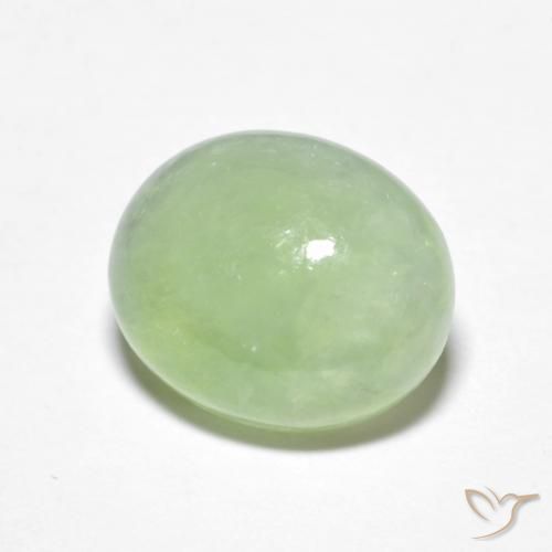 Giadeite Verde pallido naturale da 5.09 ct, Ovale, Trasparente