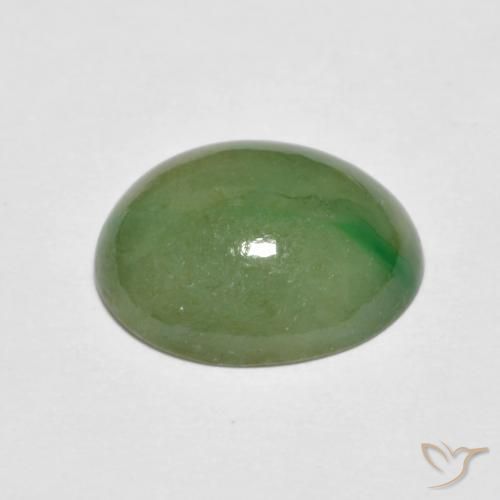 Giadeite Verde lime chiaro naturale da 4.69 ct, Ovale, Traslucido