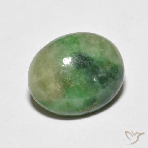 Giadeite Verde caldo naturale da 4.66 ct, Ovale, Opaco