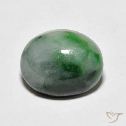 4.59ct Naturale Verde scuro Giadeite, Ovale, Opaco
