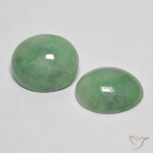Gemme di Giadeite Verde Salvia Chiaro naturale da 8.16 ct, Ovale, Opaco