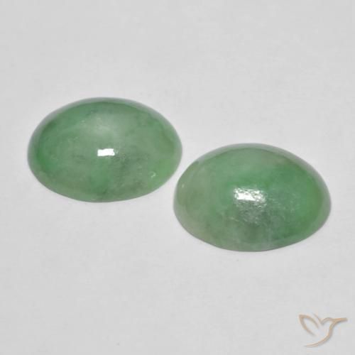 Gemme di Giadeite Verde Salvia Chiaro naturale da 8.16 ct, Ovale, Opaco