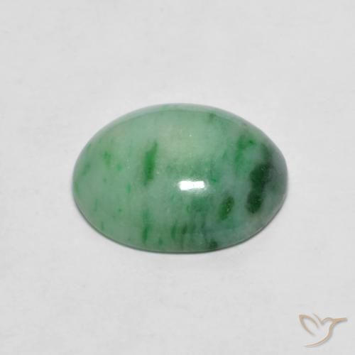 Giadeite Verde chiaro naturale da 4.12 ct, Ovale, Opaco