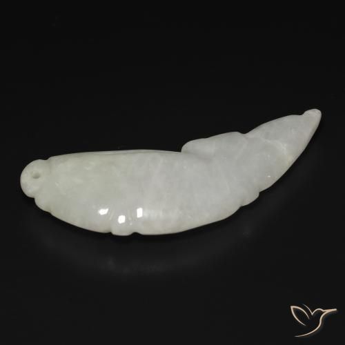 Giadeite Verde chiaro Bianco naturale da 28.60 ct, Taglio a fantasia, Traslucido
