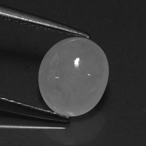 Giadeite Bianco naturale da 2.20 ct, Taglio ovale, Traslucido